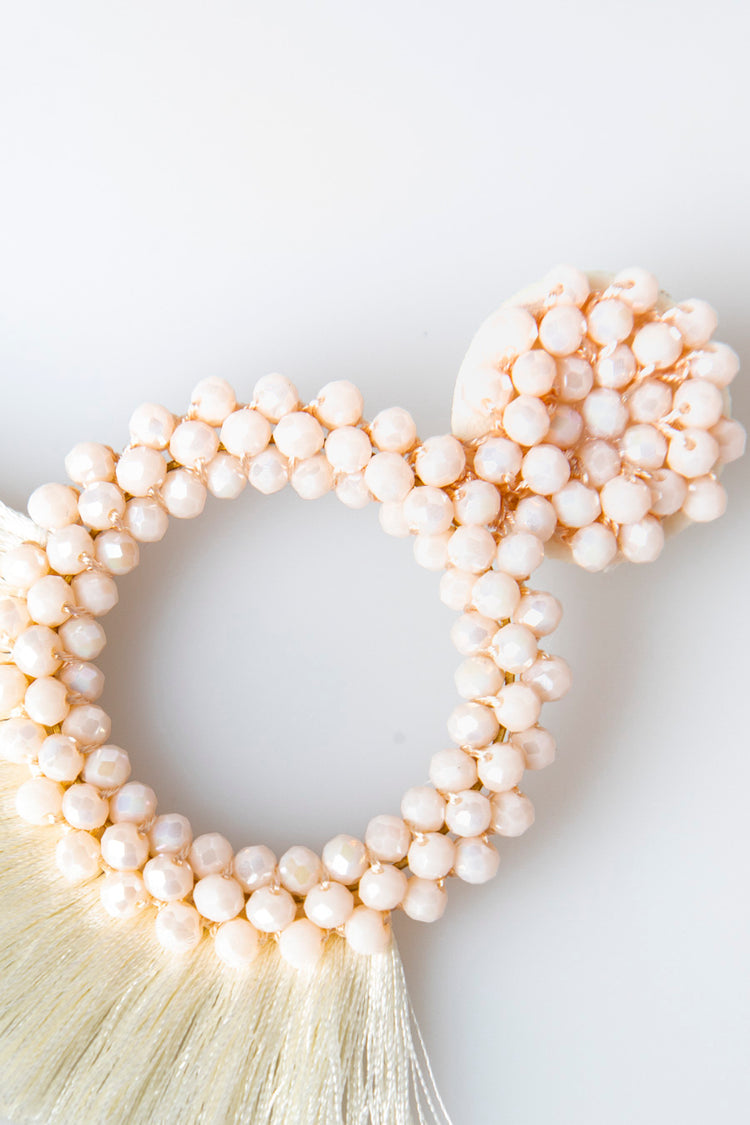 Orecchini a cerchio con frange