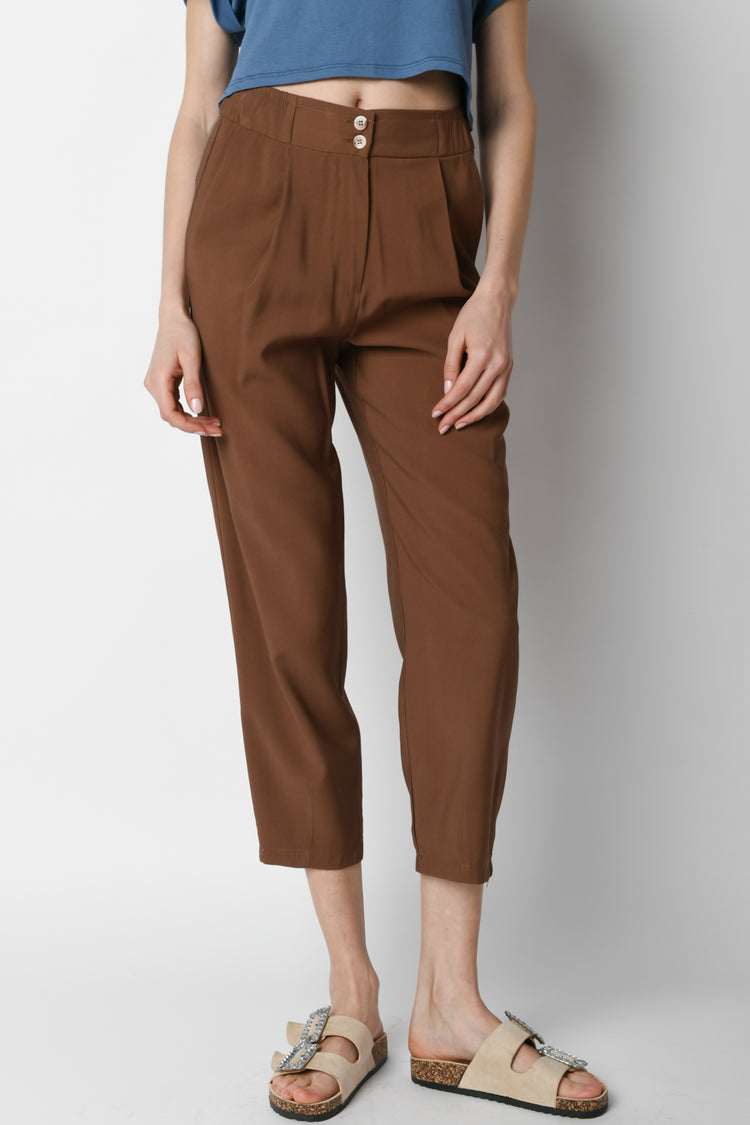 Pantaloni baggy misto viscosa