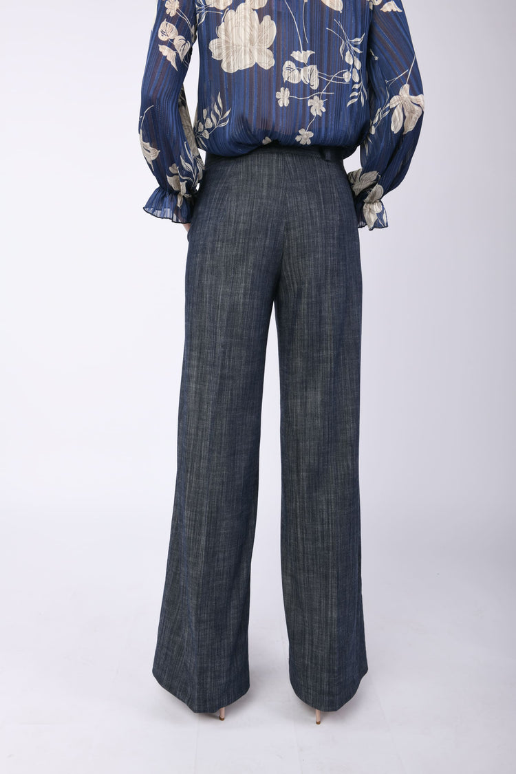 Pantaloni in tela misto cotone