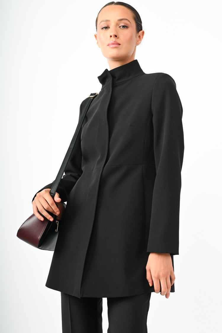 Cappotto con colletto alla coreana