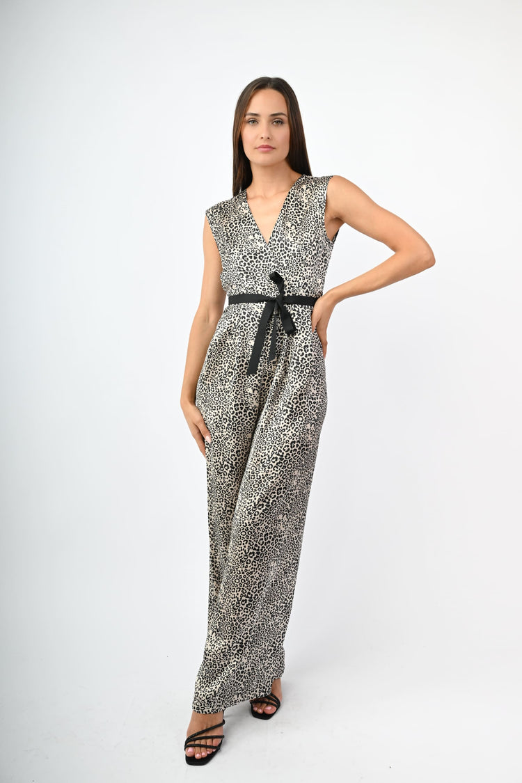 Tuta a stampa leopardata