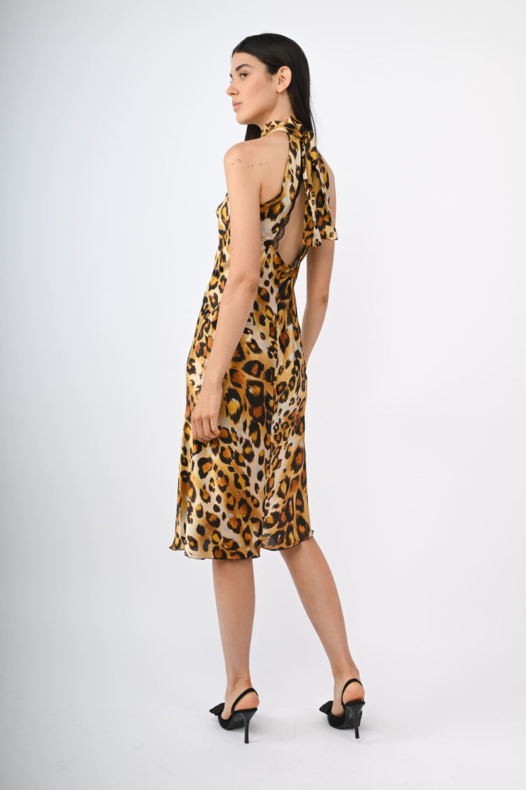 Abito allamericana con stampa leopardata