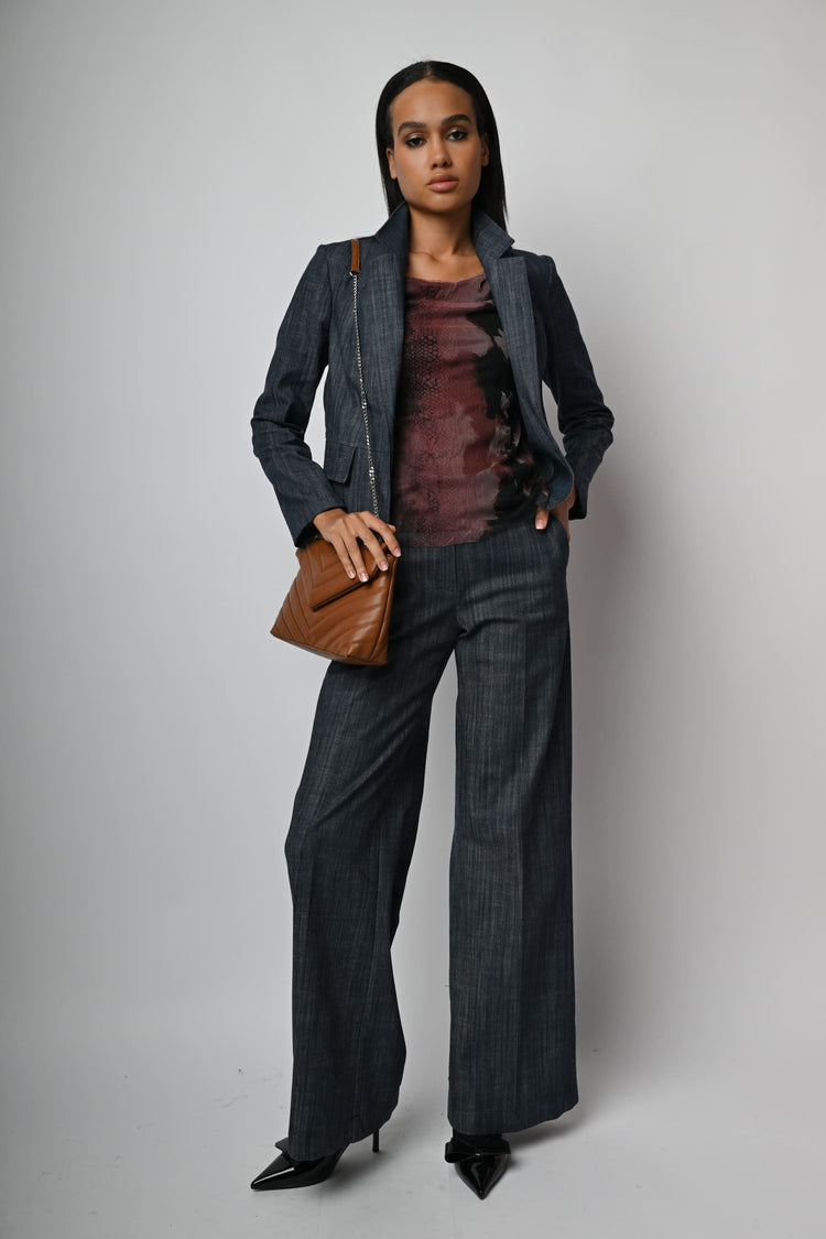 Pantaloni palazzo misto cotone