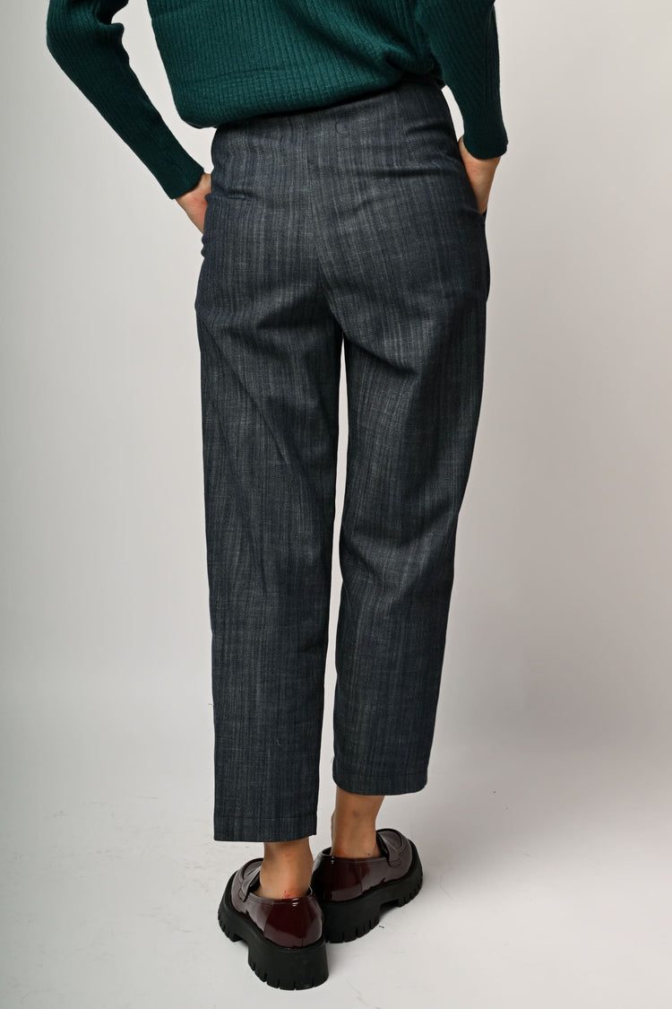 Pantaloni misto cotone con pinces