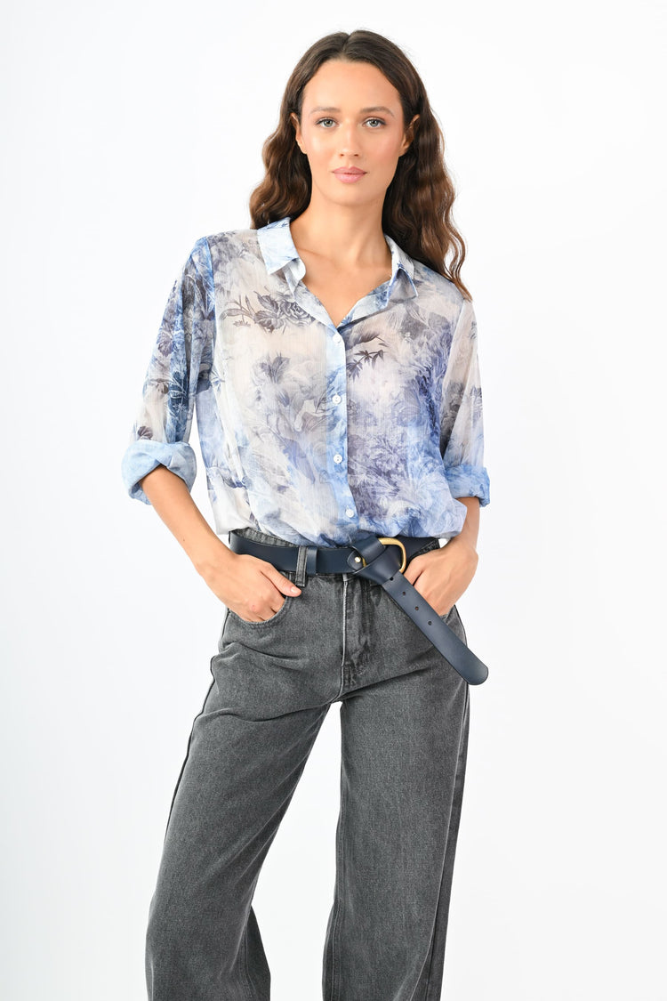 Camicia a stampa floreale