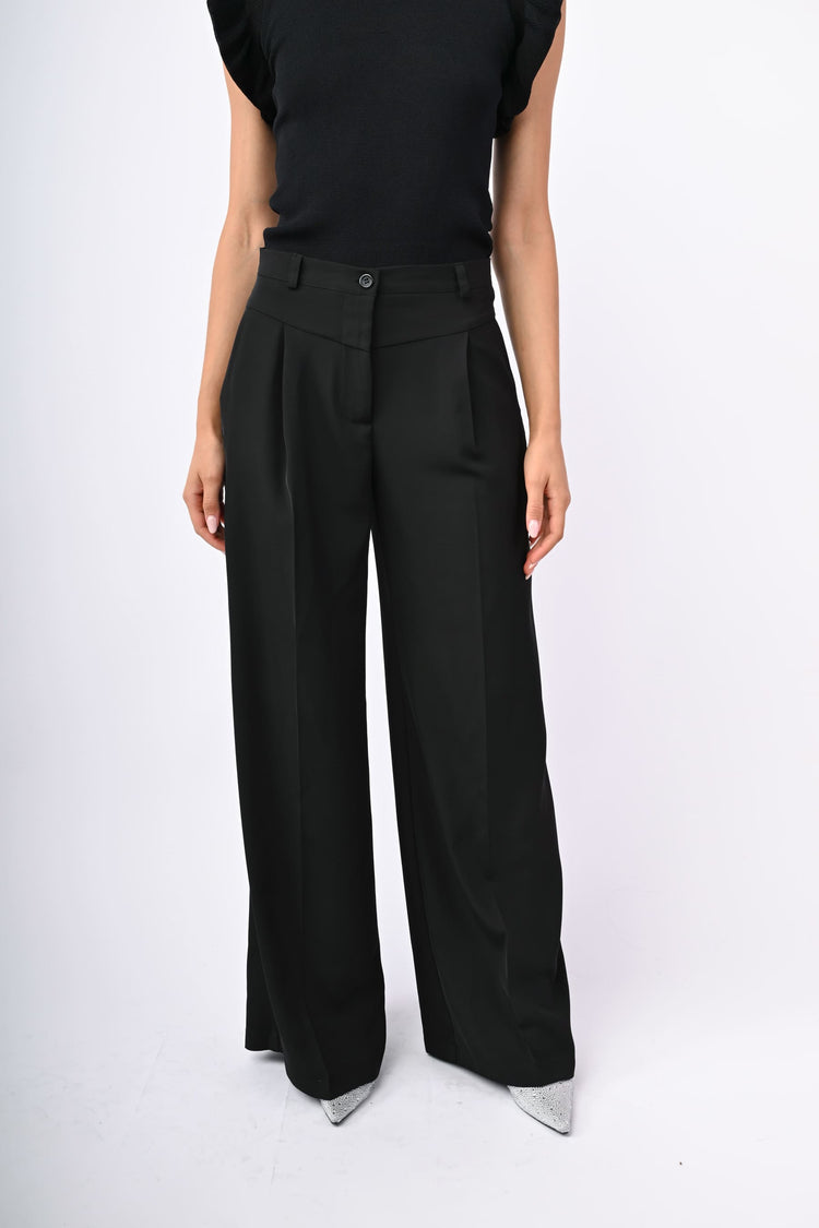 Pantaloni palazzo con baschina