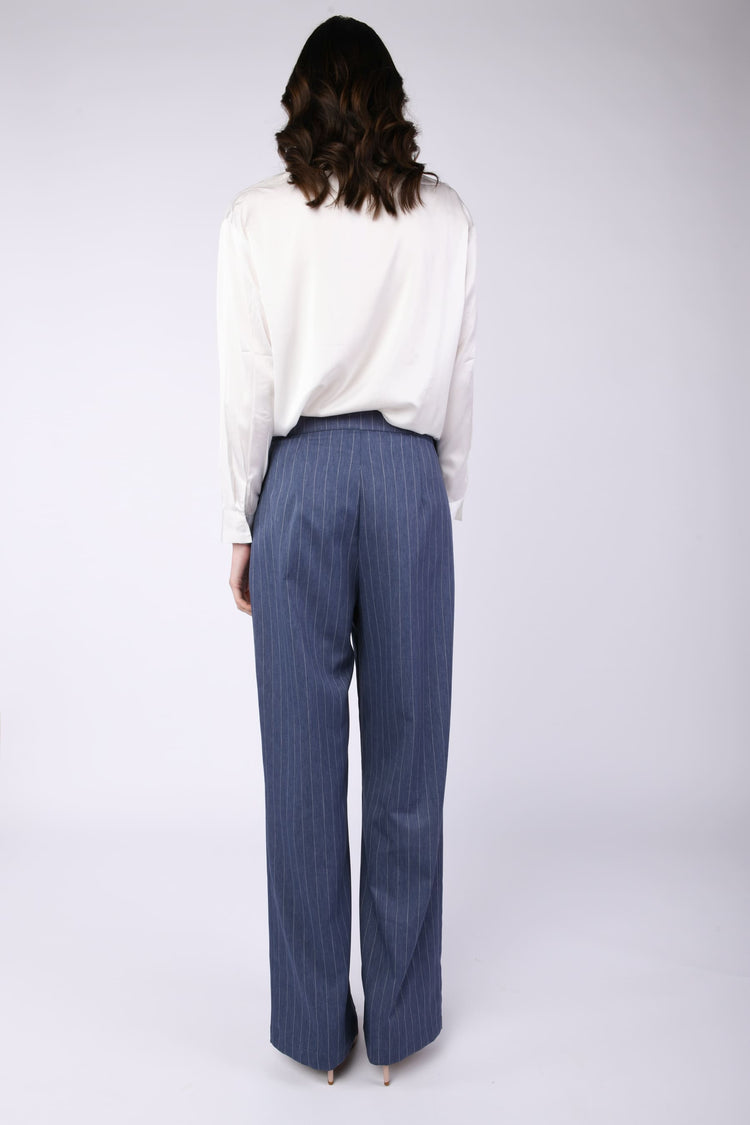 Pantaloni in tessuto gessato