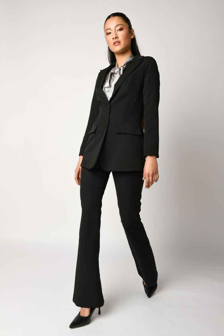 Blazer lungo monopetto