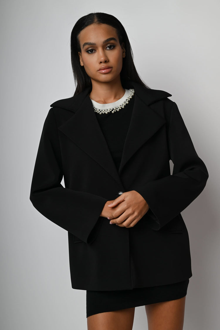 Cappotto monopetto corto