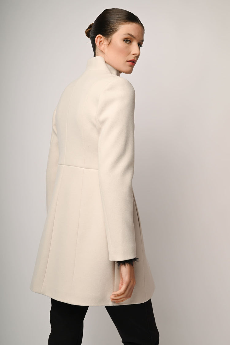 Cappotto con colletto alla coreana