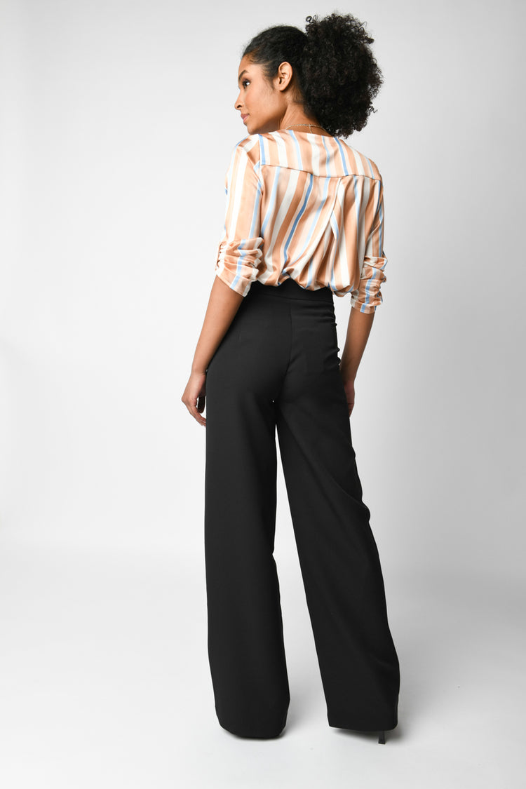 Pantaloni palazzo a vita alta