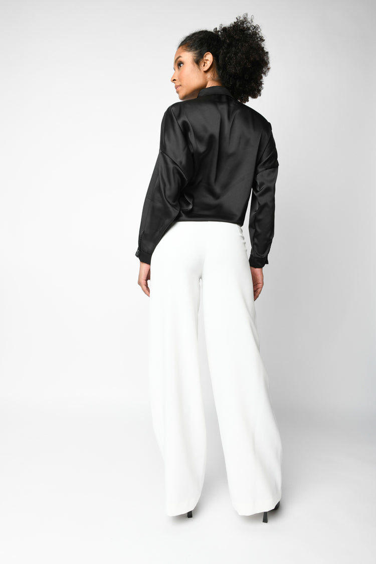 Pantaloni palazzo a vita alta