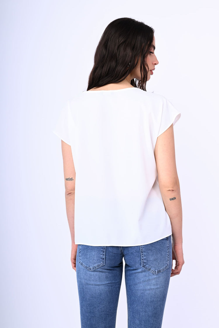 Top con profili lurex