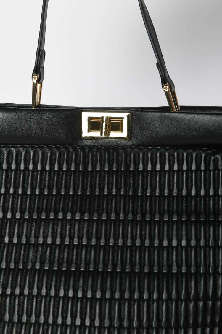 Borsa in similpelle testurizzata