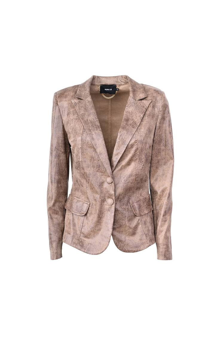 Blazer monopetto similpelle