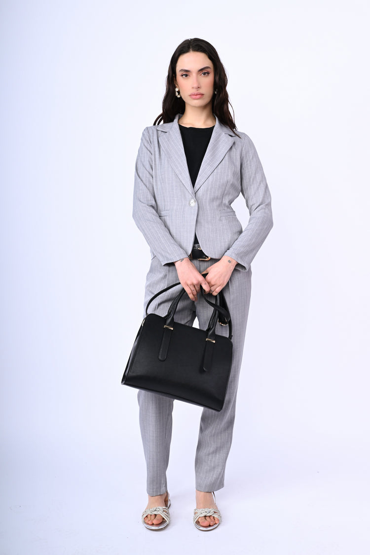 Blazer monopetto gessato