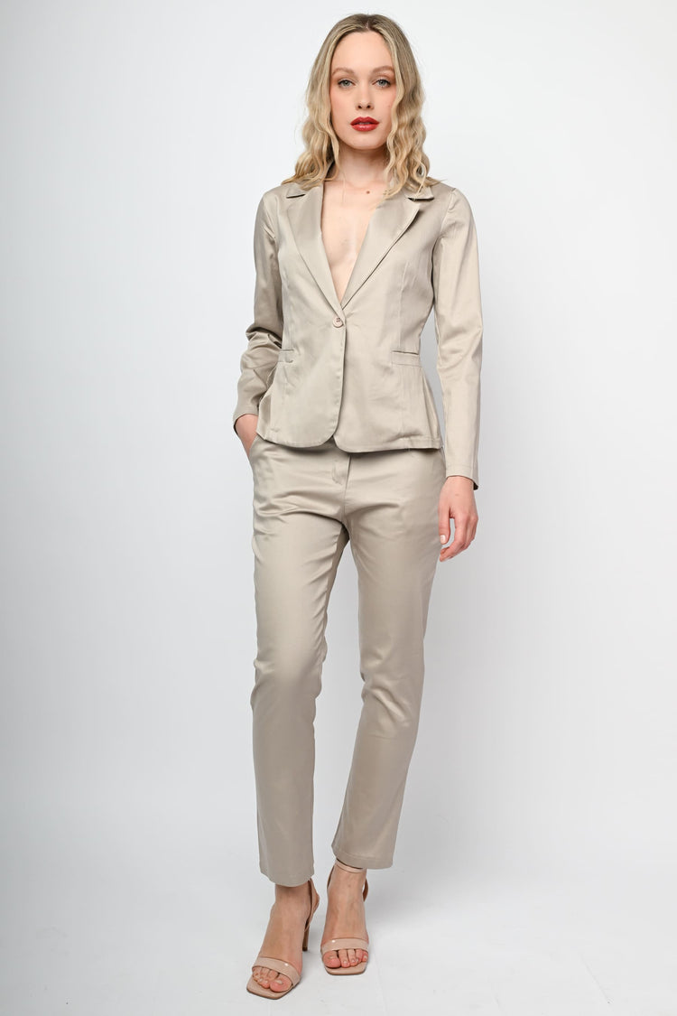 Blazer monopetto in raso