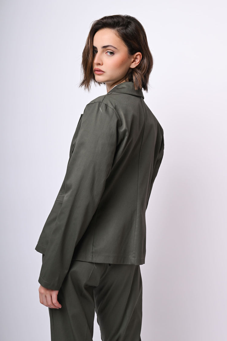 Blazer monopetto in cotone