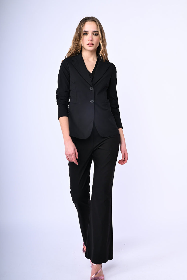 Blazer monopetto misto viscosa