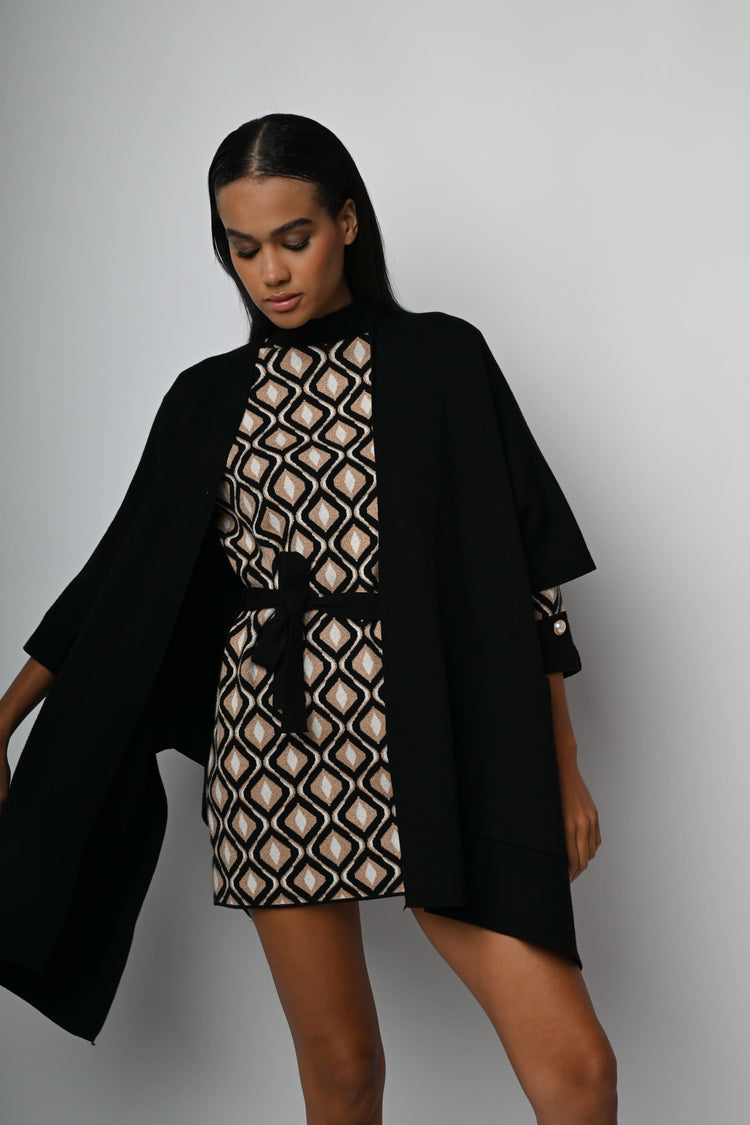 Soprabito-poncho in maglia