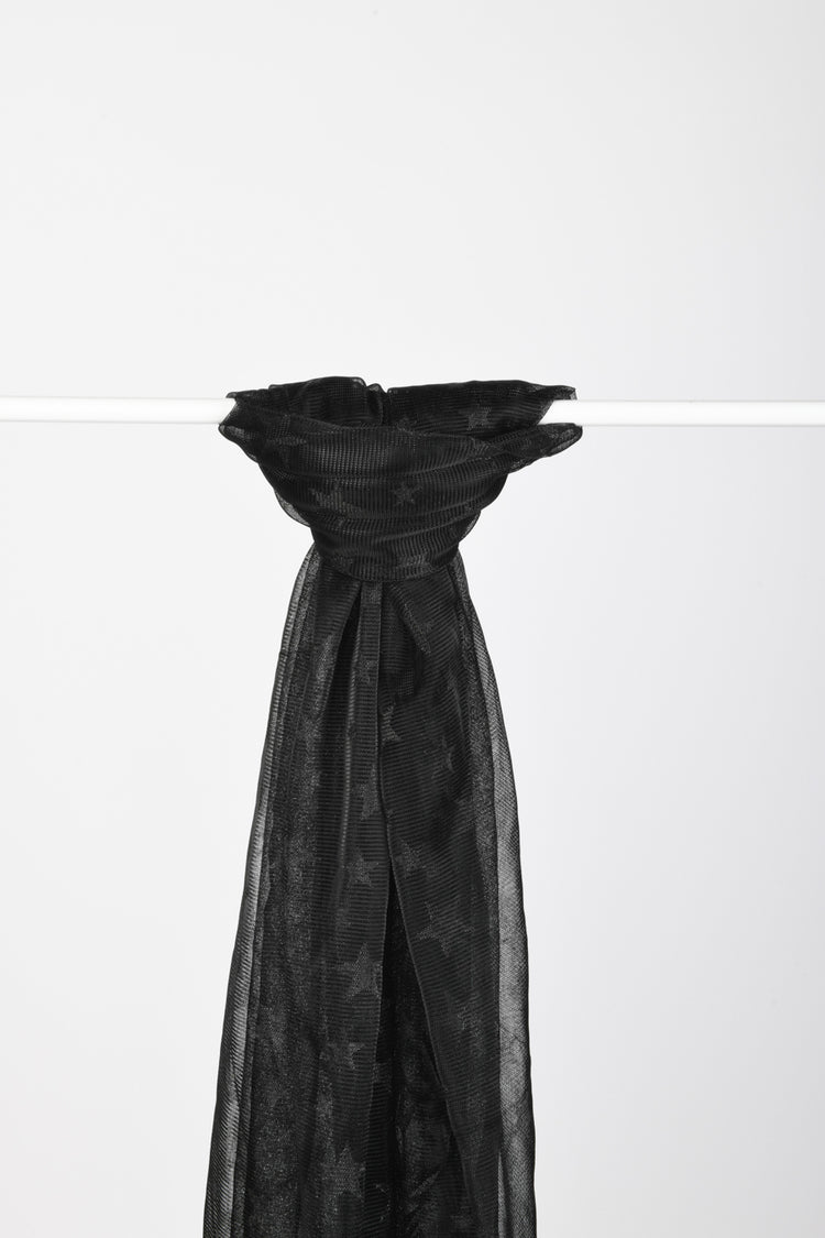 Sciarpa in tulle con stelle