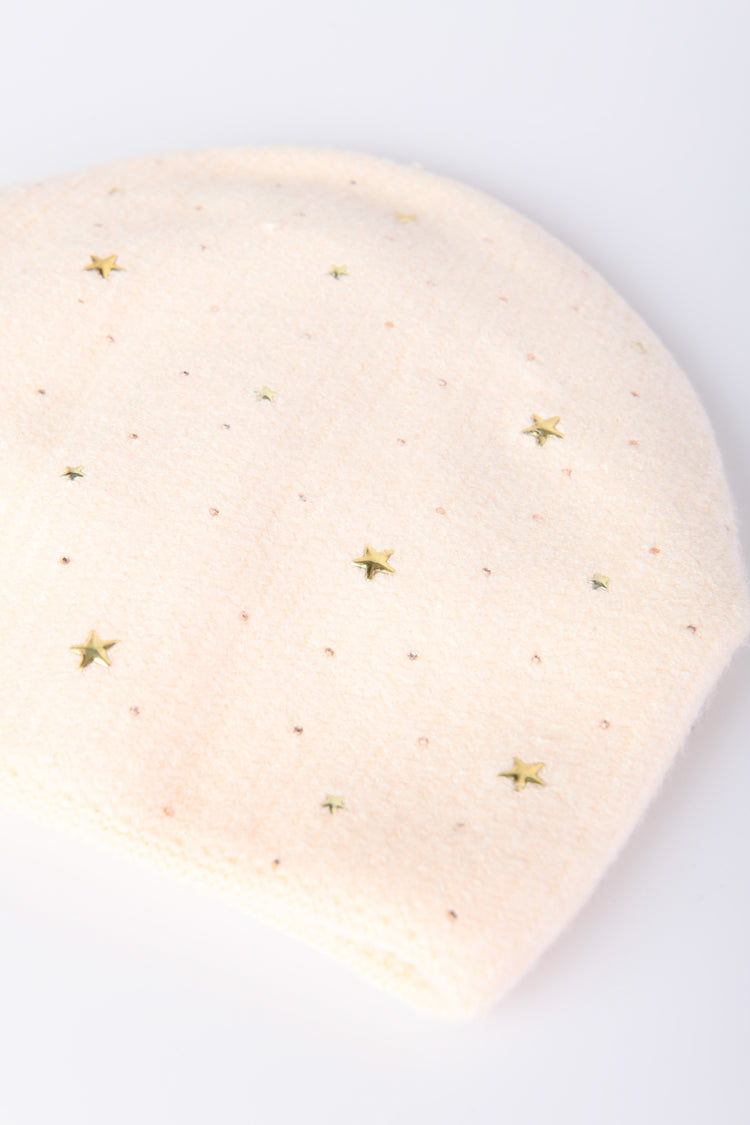 Berretto con stelle e strass