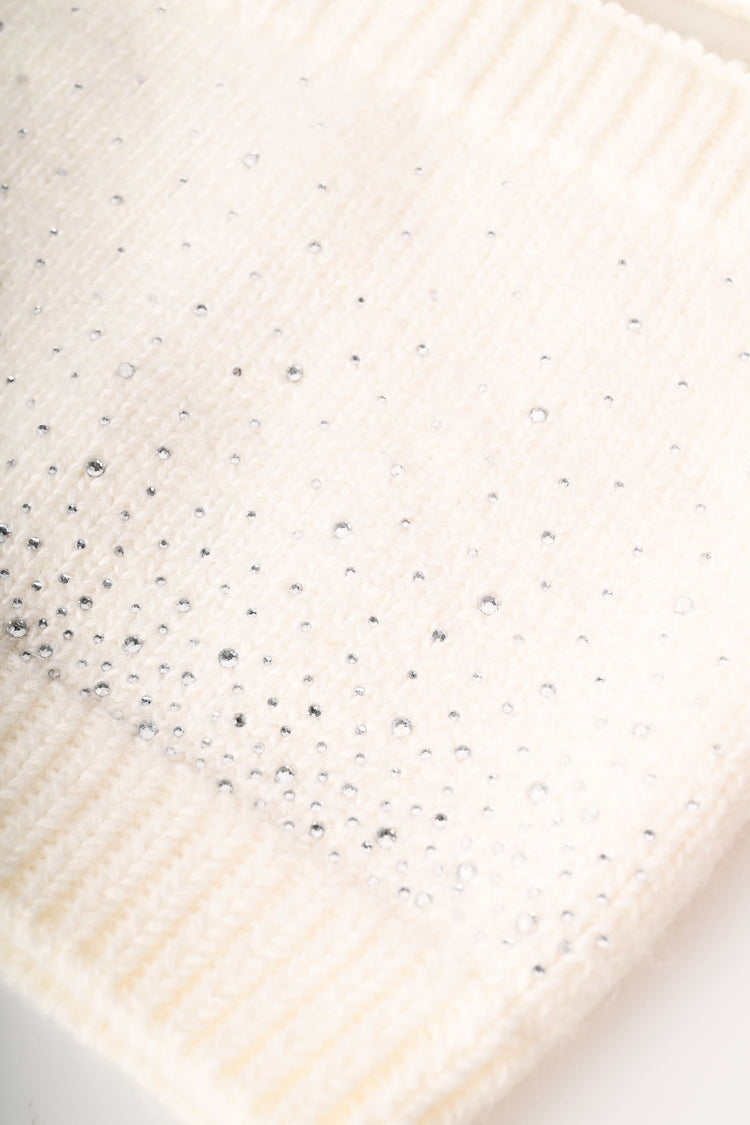 Set berretto e collo con strass