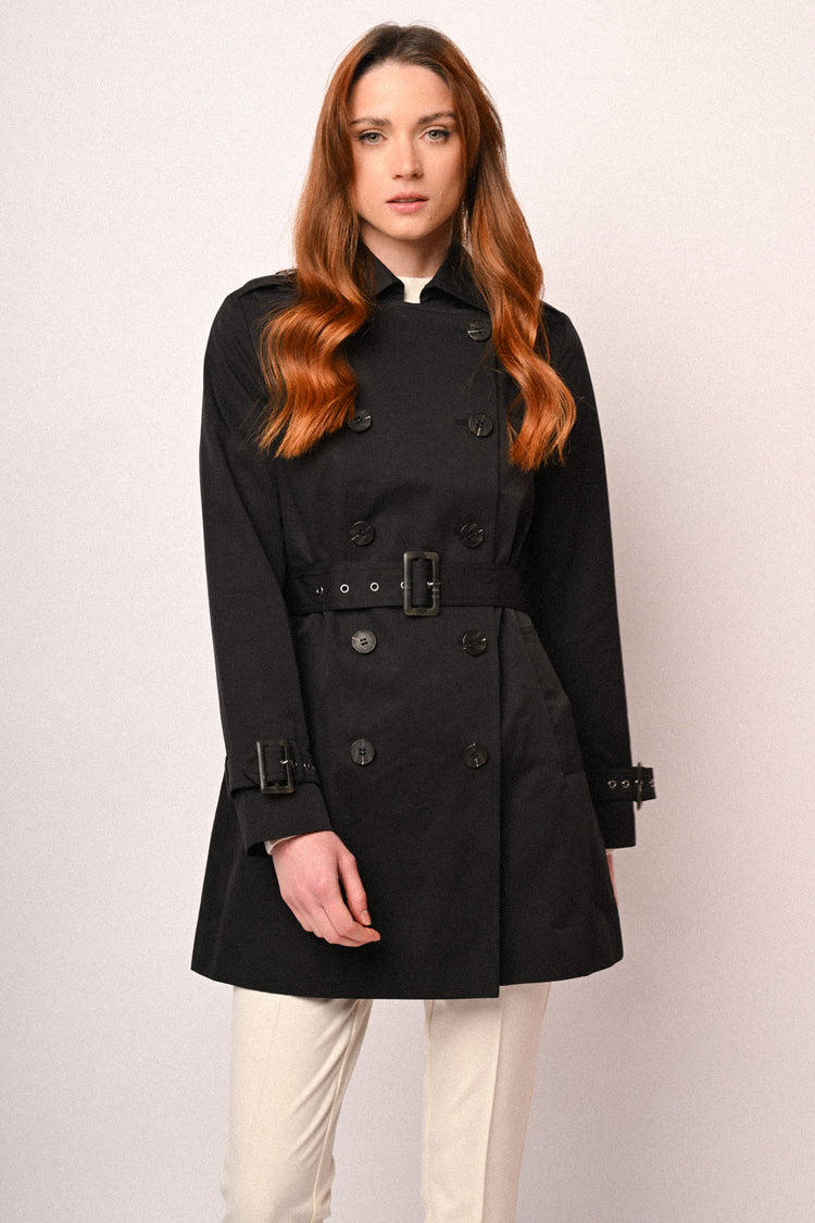 Trench basic doppiopetto con cintura