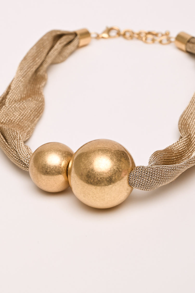 Collana in mesh con sfere