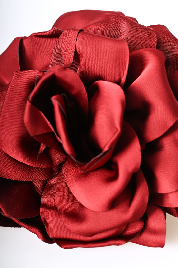 Spilla in raso a rosa