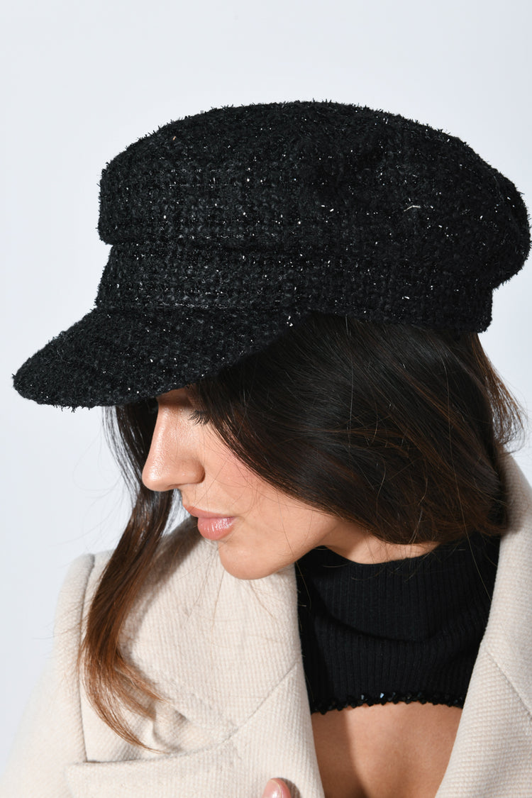Cappello in tweed lurex