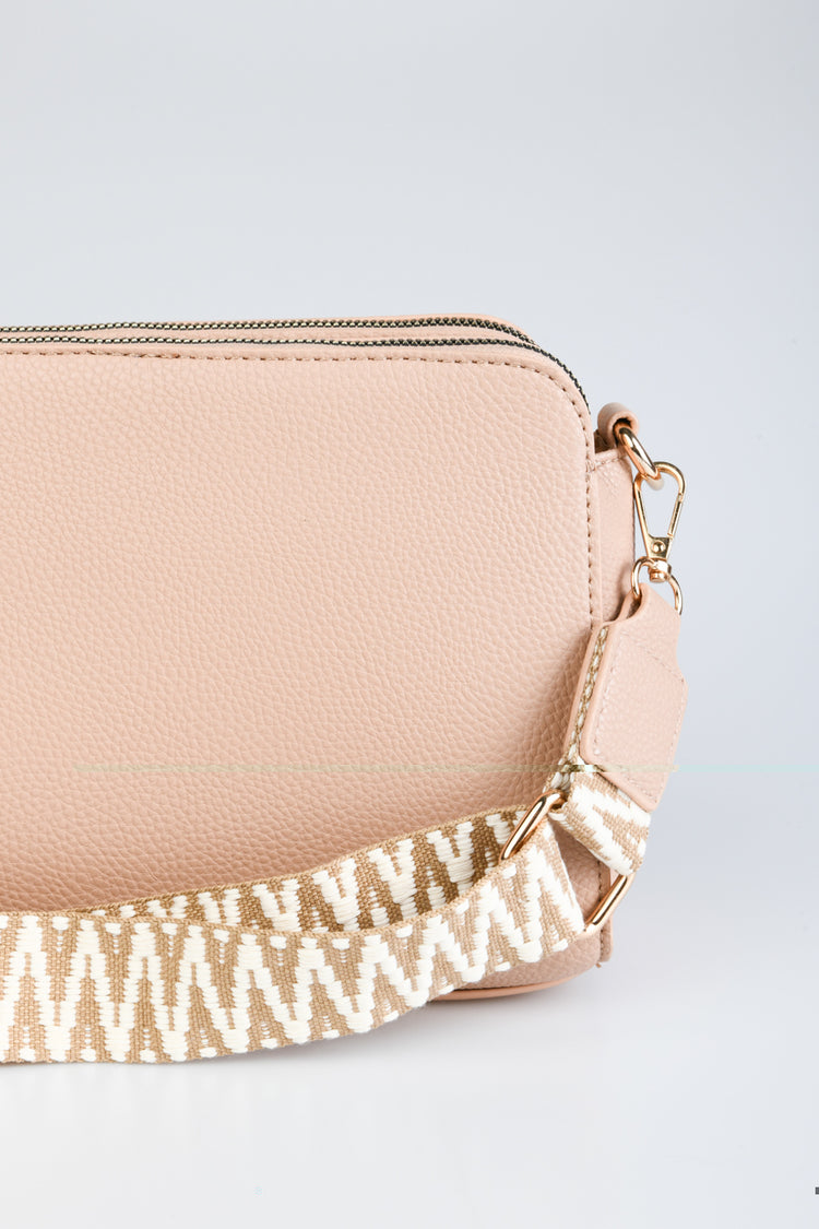 Borsa con tracolla in jacquard