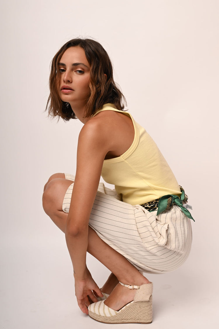 Bermuda a stampa gessata