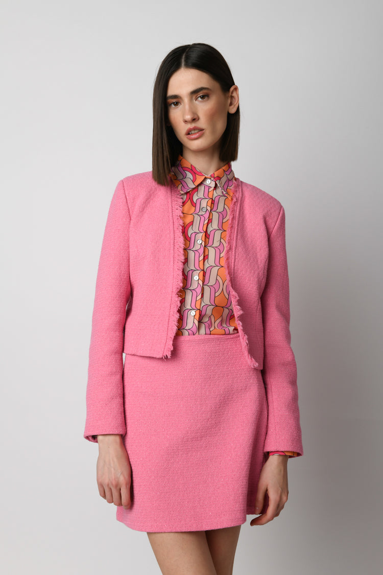 Minigonna in jacquard lurex