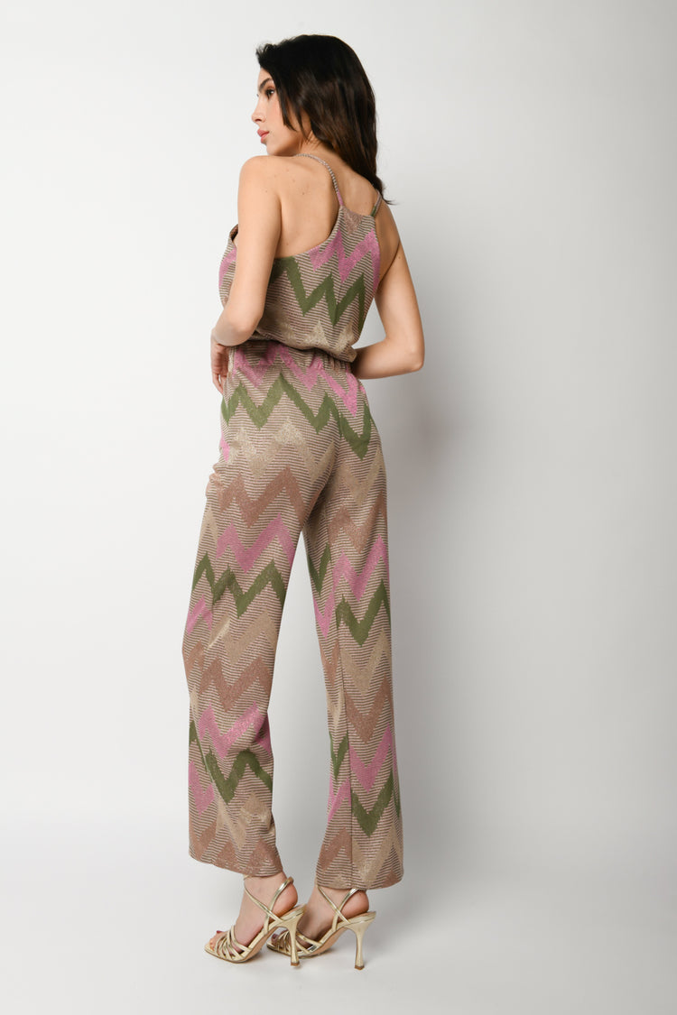 Pantaloni a motivo zig-zag