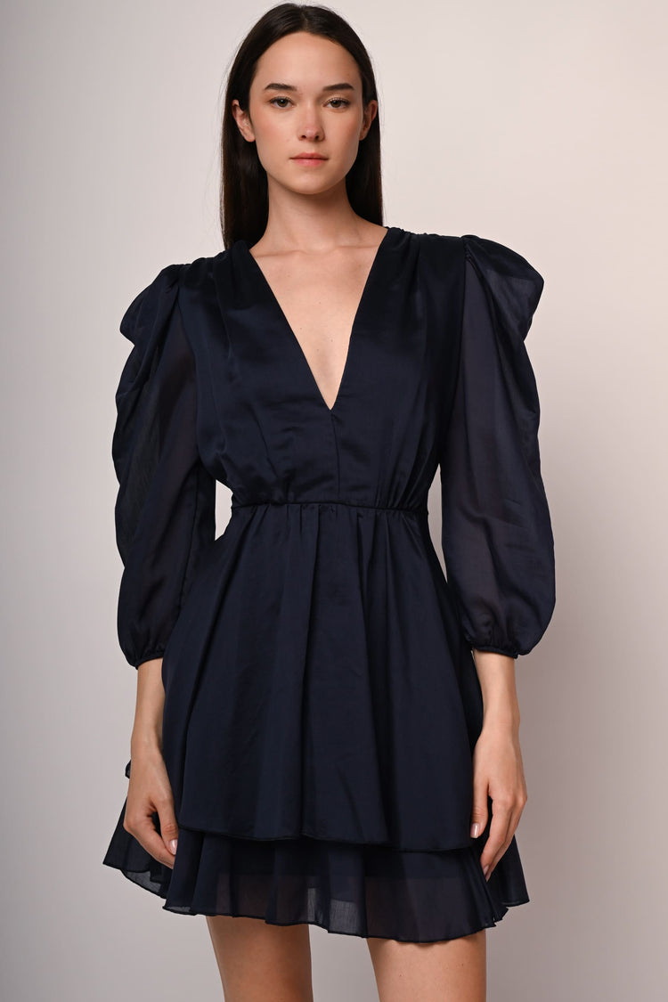 Mini abito a balze in mussola