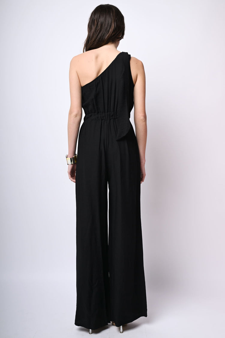 Tuta monospalla in viscosa fiammata