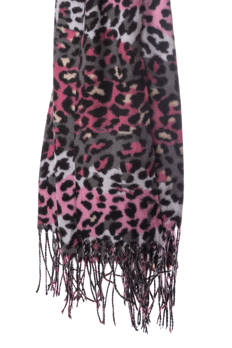 Sciarpa con motivo leopardato