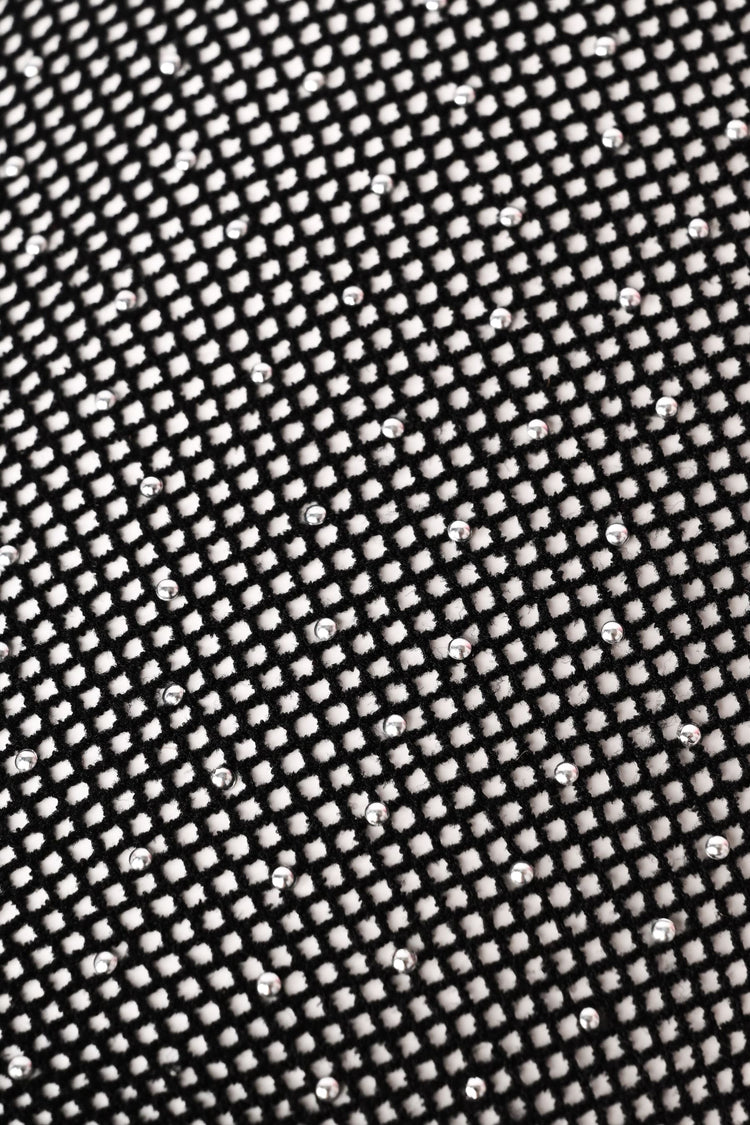 Collant a rete con strass