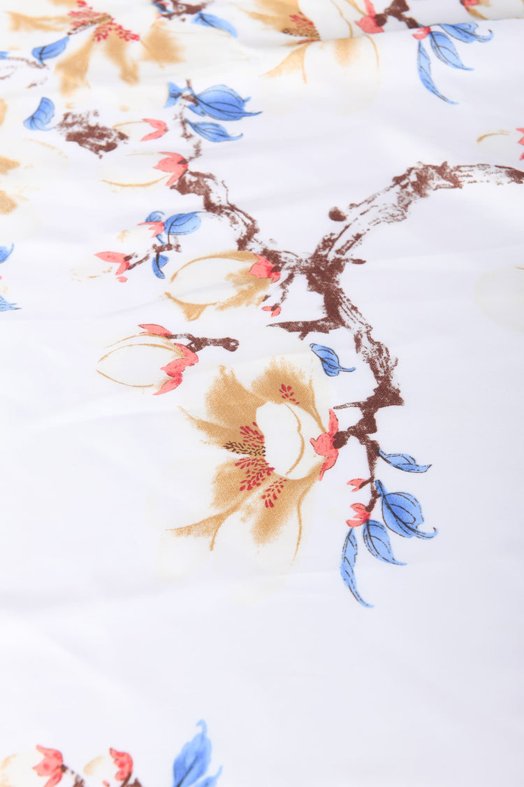 Foulard a stampa floreale