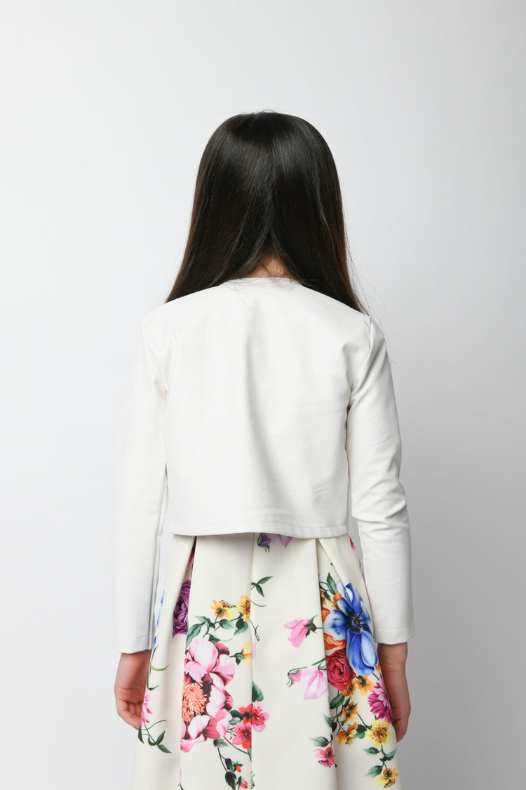 Giacca in similpelle con impunture