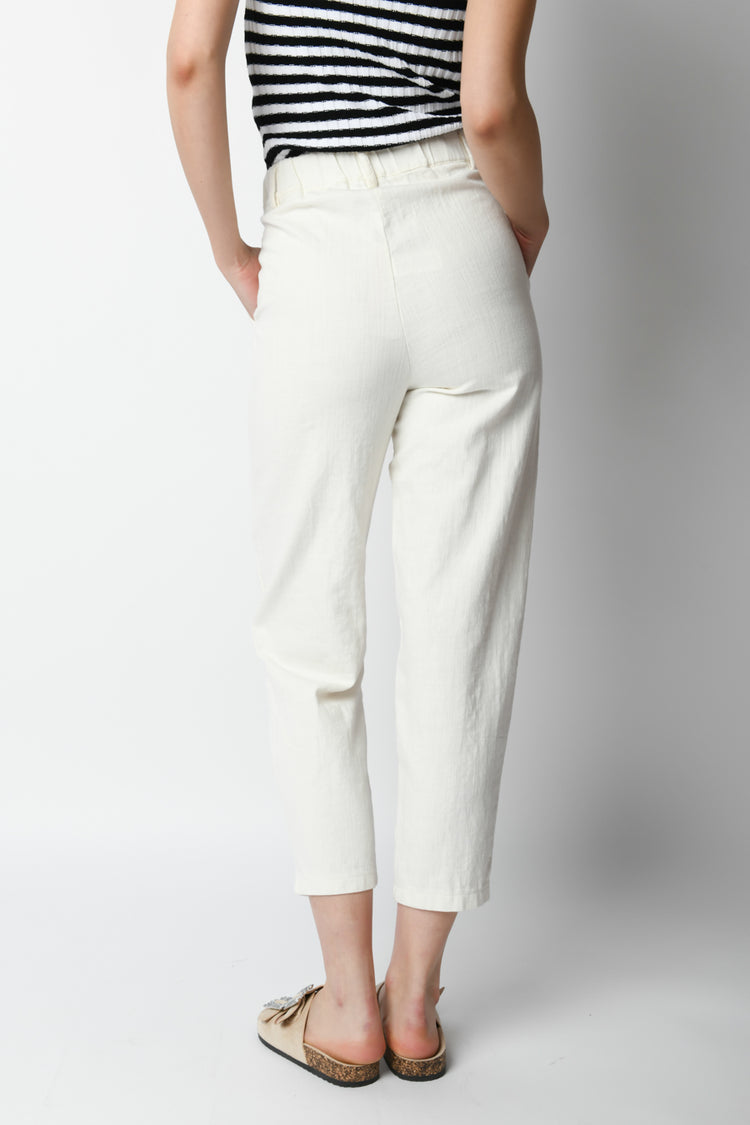 Pantaloni in cotone con pinces