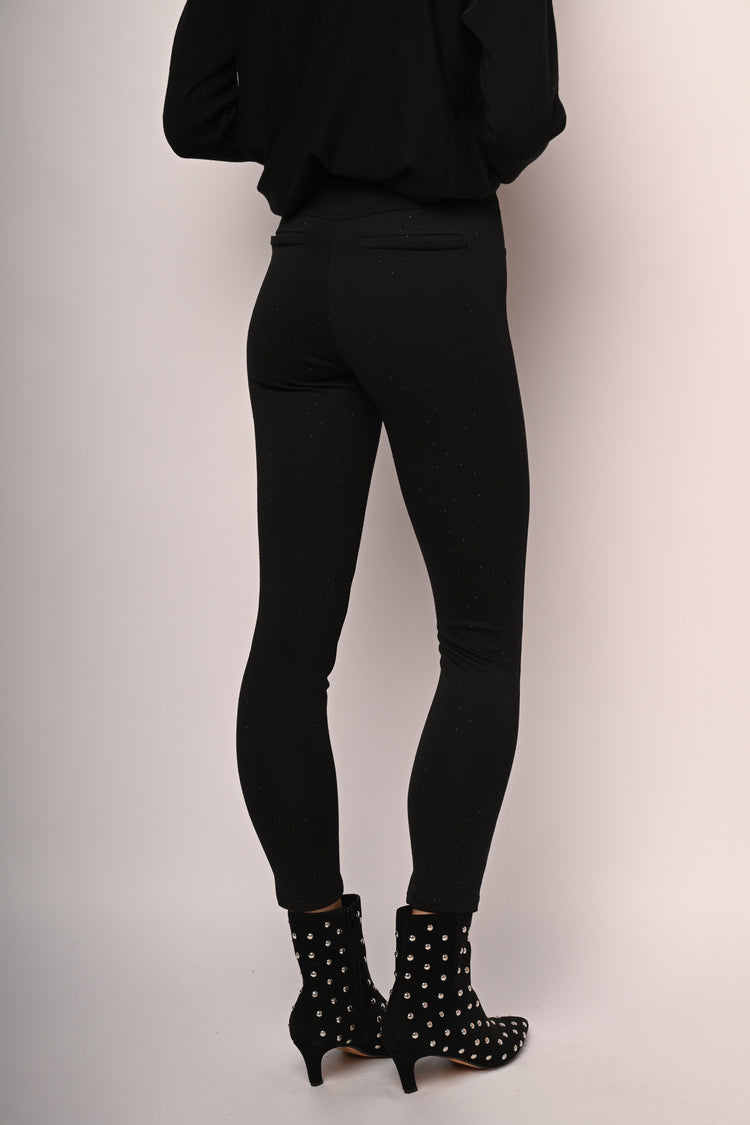 Leggings con strass all-over