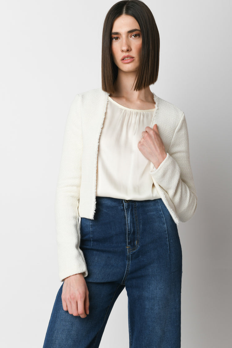 Giacca in maglia jacquard