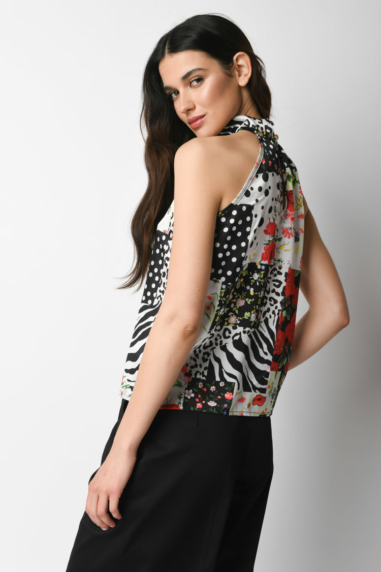 Top a stampa patchwork