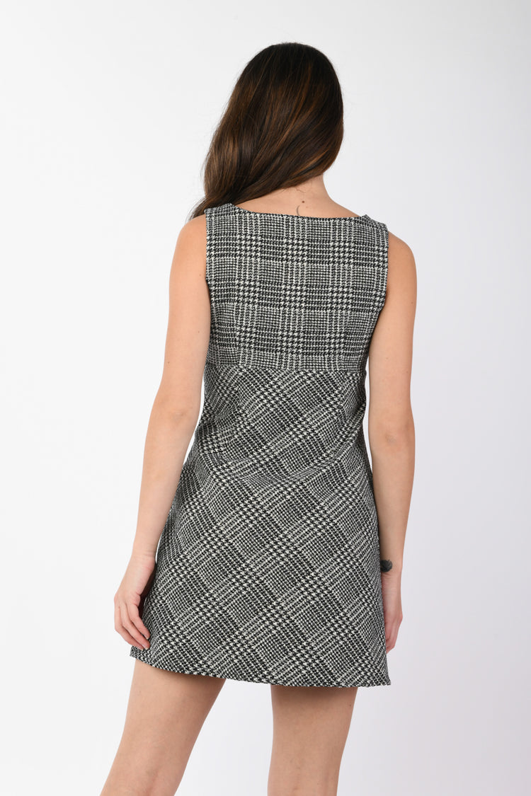 Mini abito in Principe di Galles lurex
