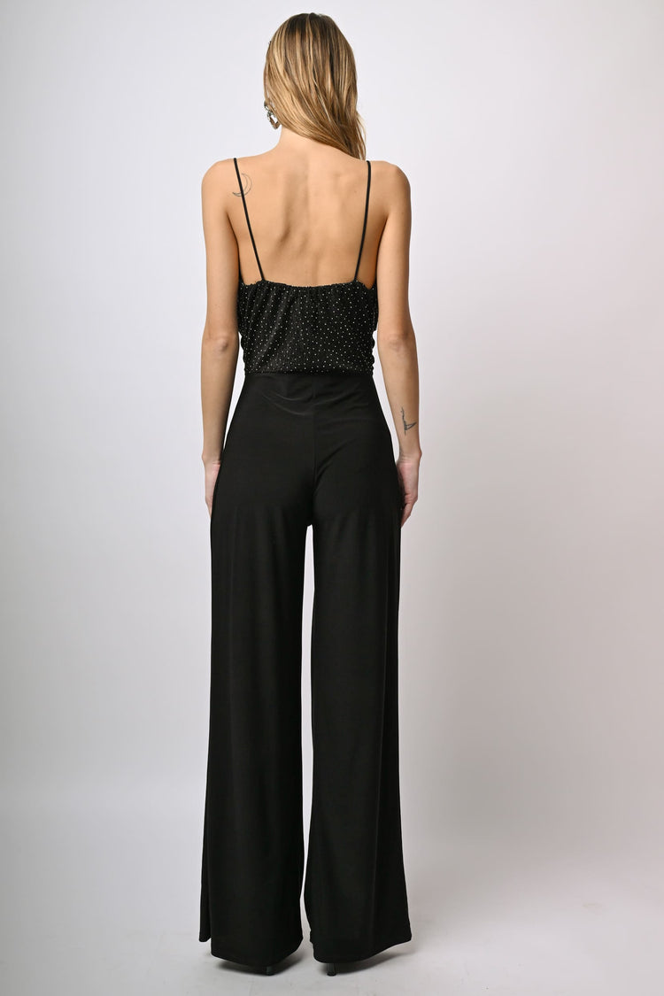 Tuta con decorazione strass