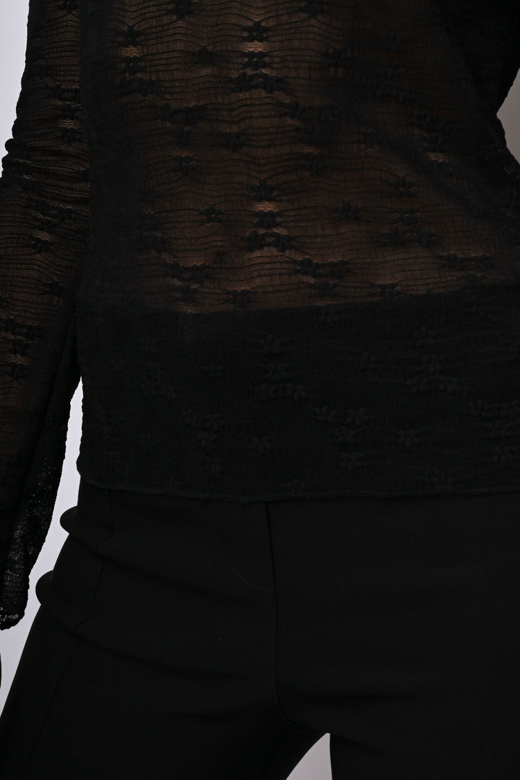 Top in tulle floreale