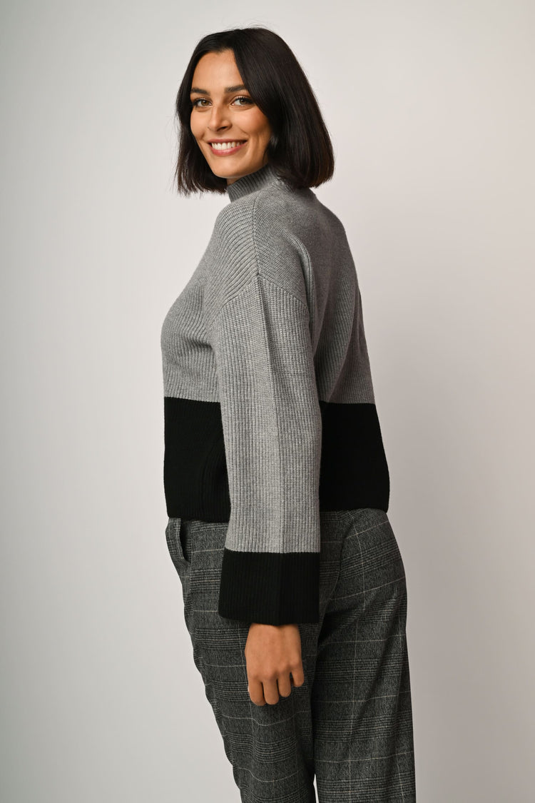 Lupetto in maglia color-block