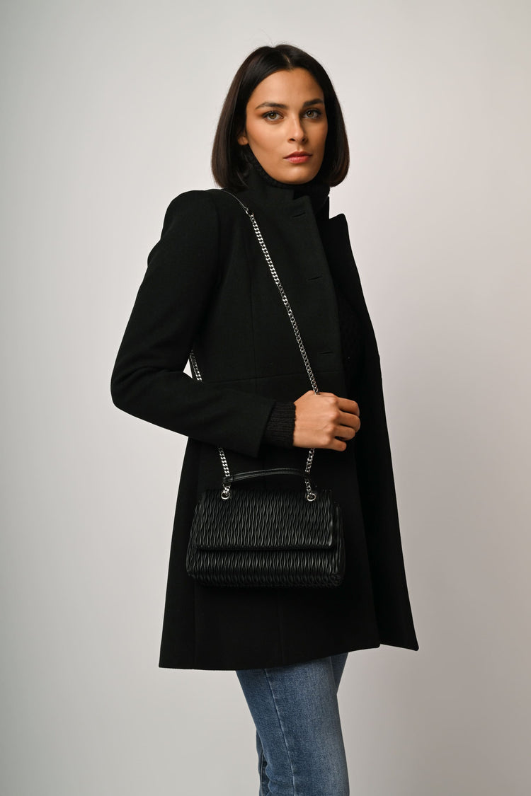 Dolcevita in maglia crochet